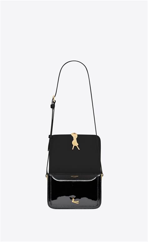 Solferino small satchel in lacquered patent leather 